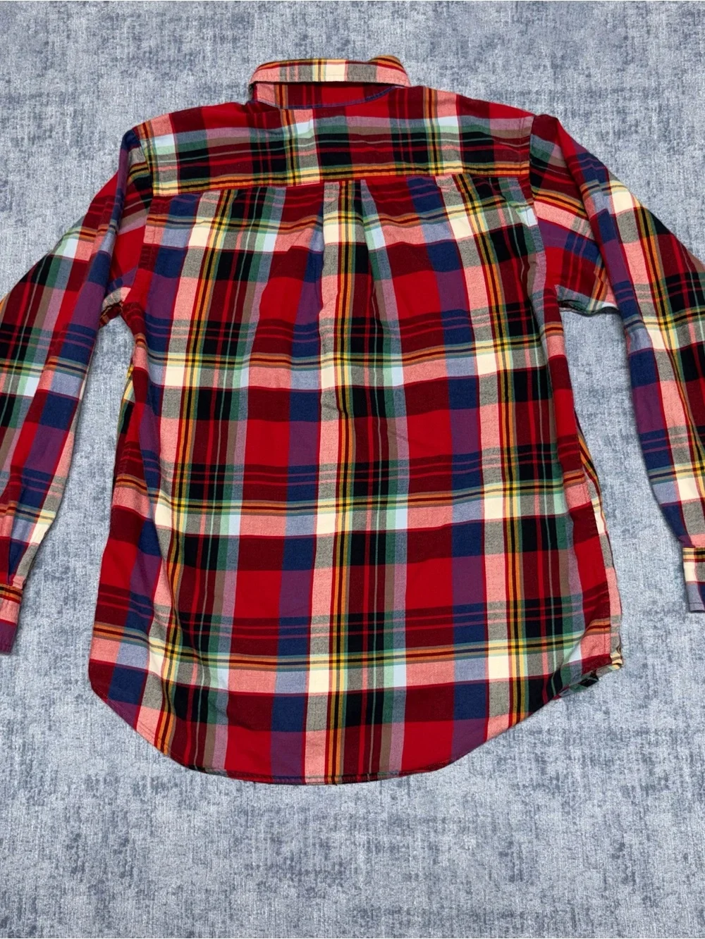 Polo Ralph Lauren kids Plaid Button Down Shirt Red Blue Multi Color Long Sleeve